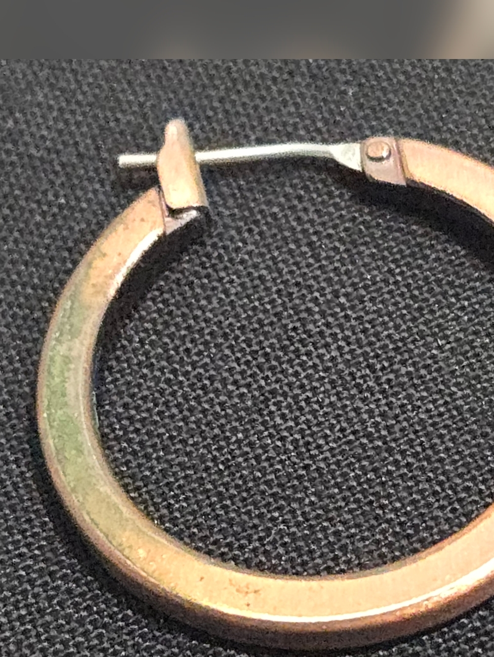 Vintage Copper Hoop Earrings - Picture 4 of 5